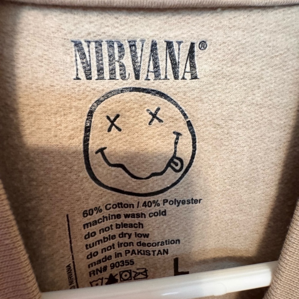 NIRVANA Beige Graphic Crewneck Sweater - Picture 4 of 4